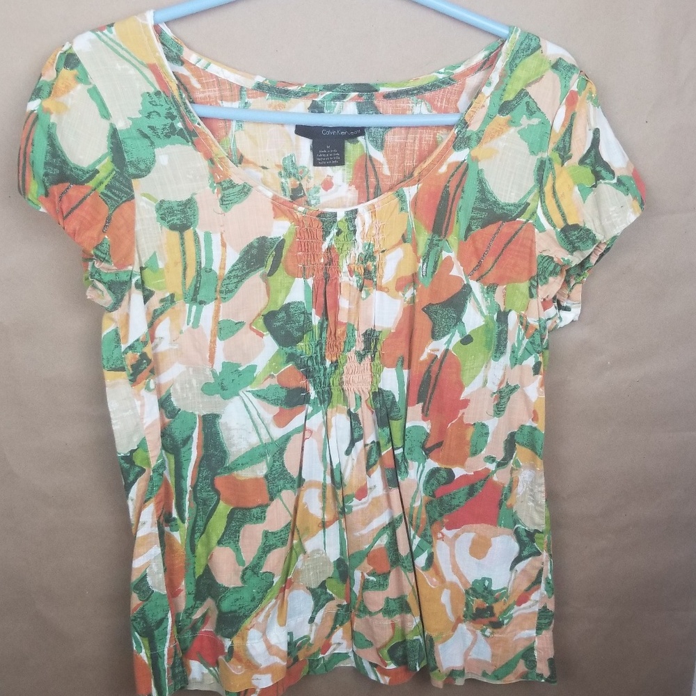 Calvin Klein Top Floral Medium